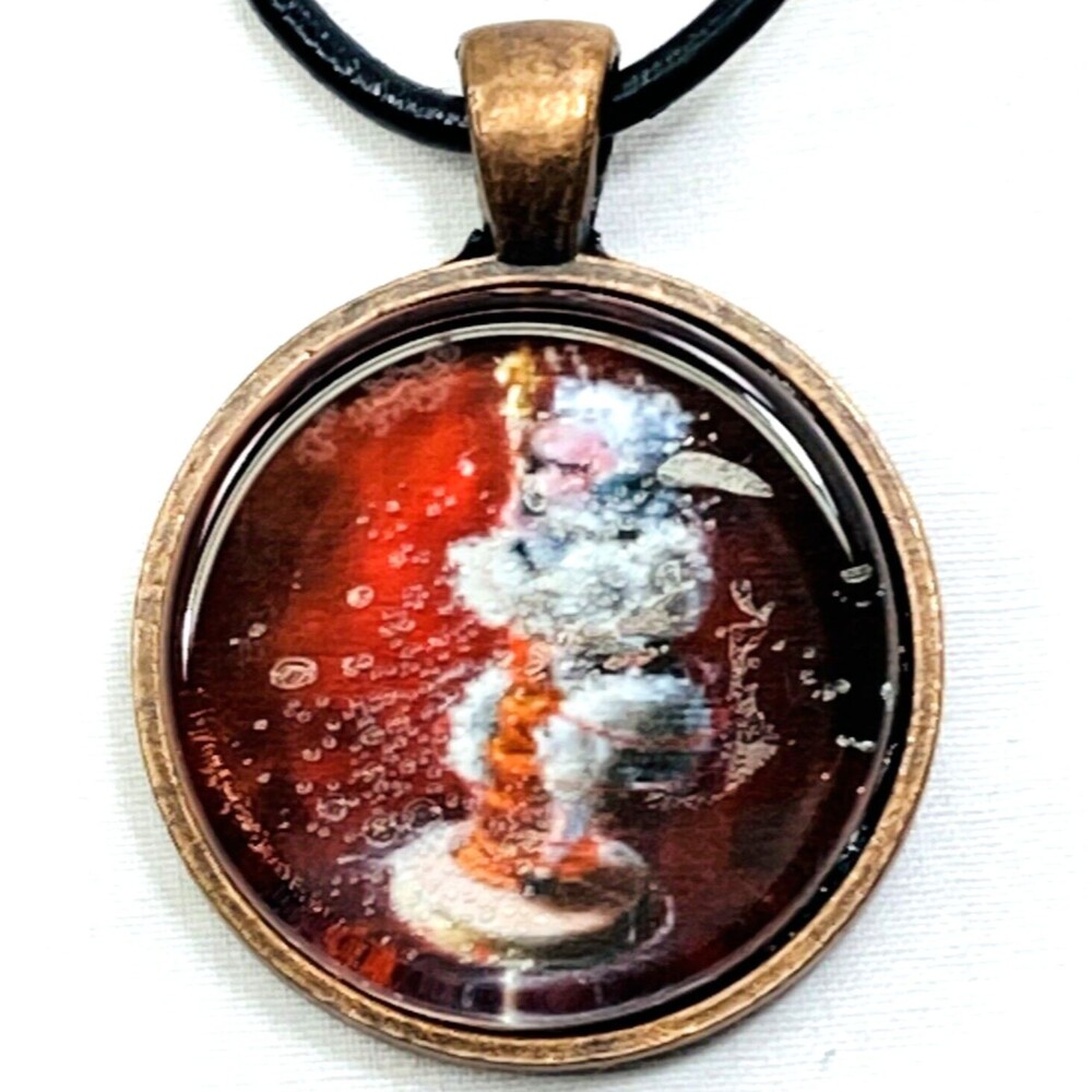 Sheep Incognito Art Pendant Necklace Yarn Spinning Knitting Wool C Togel SC USA